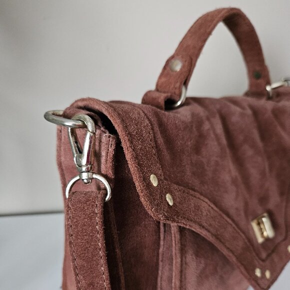 Mango Suede Messanger Bag with adjustable crossbody strap - Picture 2 of 10